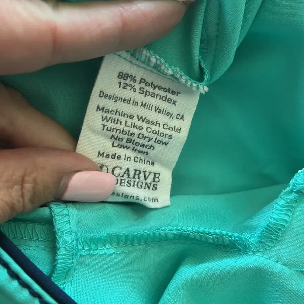Carve Designs Women's Noosa Short in Teal - Picture 7 of 8